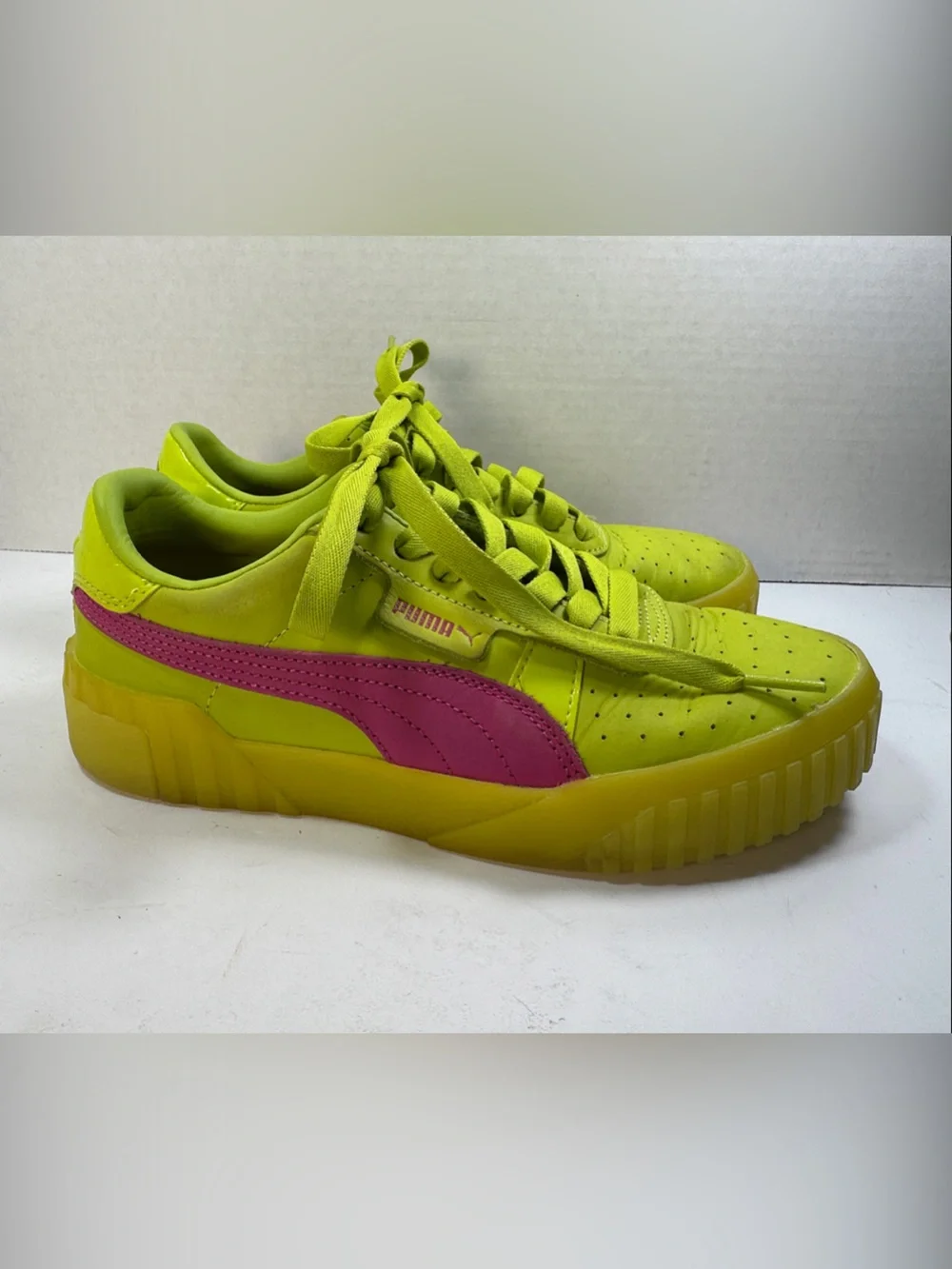 Puma Women’s Neon Lime Sneakers Tennis Shoes Athletic